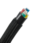 Envoltura de cierre automático negra Funda trenzada PET Envoltura dividida Funda de cable de alambre trenzado